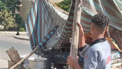 جهاز العبور يشن حملات لإزالة الشوادر والإشغالات المخالفة