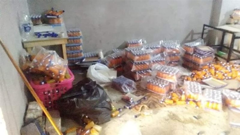 ضبط مصنع عصائر مجهولة