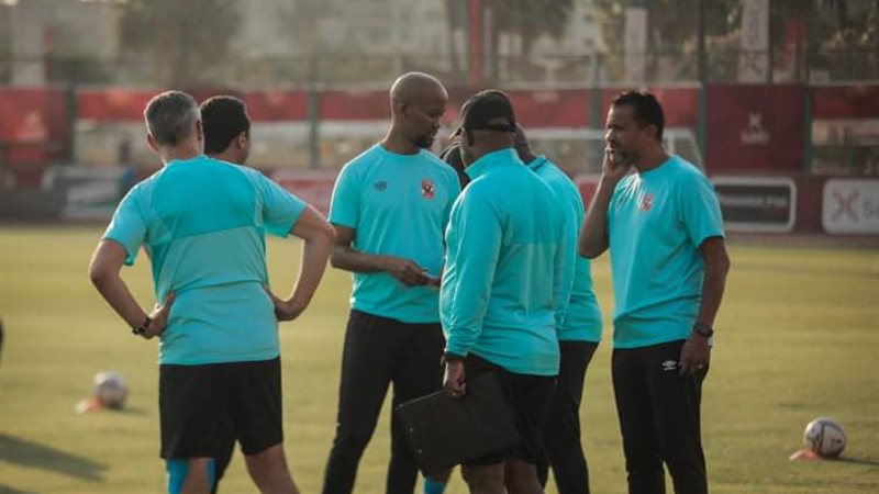 جانب من مران الأهلي