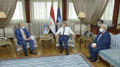 الفريق أسامة ربيع يلتقي السفير اليوناني لبحث سبل التعاون المشترك