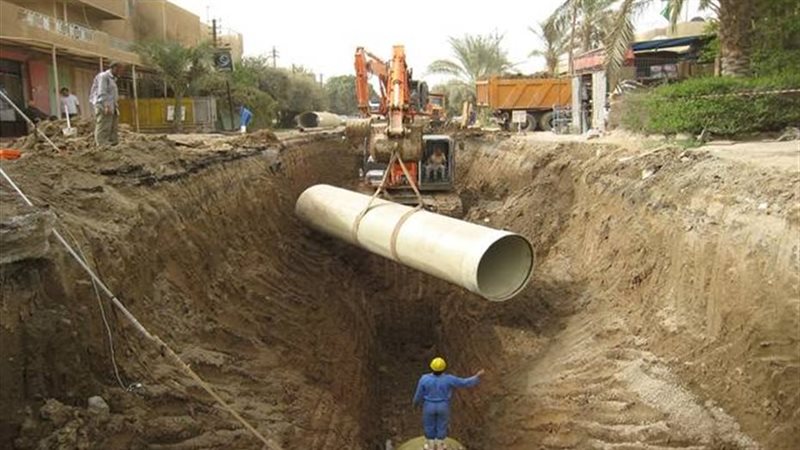 خطوط المياه والصرف