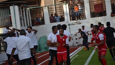  فرحة لاعبي الأوليمبي عقب الفوز علي بلدية المحلة | صور 