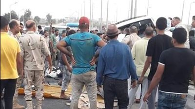 مصرع شخص وإصابة 5 آخرين في حادث تصادم بالإسماعيلية| صور