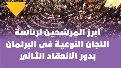 أبرز المرشحين لرئاسة اللجان النوعية فى البرلمان بدور الانعقاد الثاني| إنفوجراف