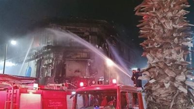  شاهد.. لقطات جديدة لحريق مول دمنهور | فيديو 