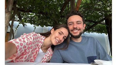 الأمير الحسين والأميرة رجوة في أول ظهور بعد الزواج