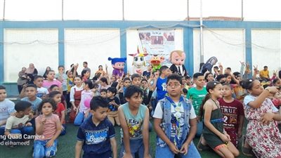 شخصيات كرتونية وعرائس راقصة، استمرار مبادرة العيد أحلى بمراكز شباب بنها (صور)