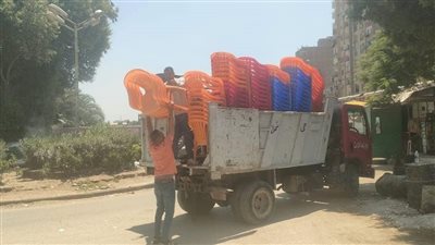 رفع ١٢٠ حالة إشغال في حملة مكبرة بشوارع إمبابة