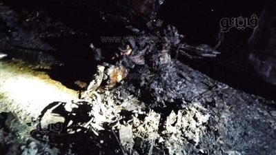 أول صور لتفحم سيارة ملاكي ومصرع 5 أشخاص أعلى نفق عرب أبو ساعد في الصف