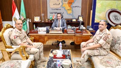 أبو ليمون يستقبل المستشار العسكري الجديد للمنوفية