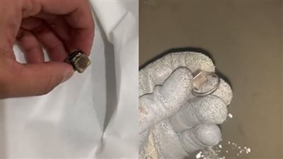 كويتي يعثر على خاتم في البحر ويكشف عن مفاجأة بداخله (فيديو)