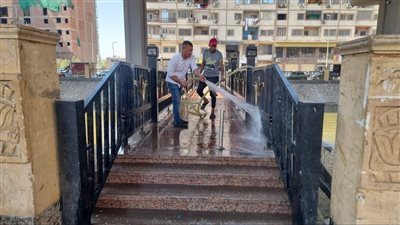 غسيل ممشي كورنيش الطالبية ورفع 200 حالة إشغال (صور)