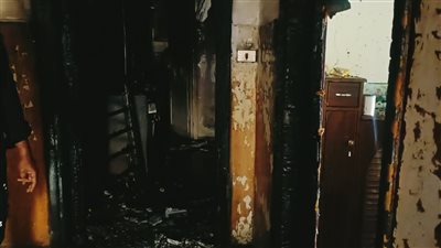 النيران تلتهم جميع محتويات شقة سكنية فى العمرانية (صور)