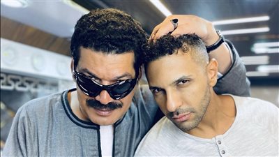 باسم سمرة يروج لأحدث أعماله مع حسن أبو الروس