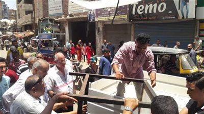 تحرير 146 محضر إشغال فى مركزى بنى مزار والمنيا