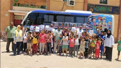 مركز شباب الحسينات بالطود يستقبل المكتبة المتنقلة