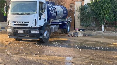 قطع المياه عن التجمع الأول بسبب كسر مفاجئ في خط طرد صرف صحى