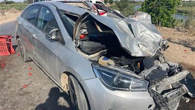 إصابة شخصين ونفوق حصان فى حادث تصادم بمنشأة القناطر(صور)