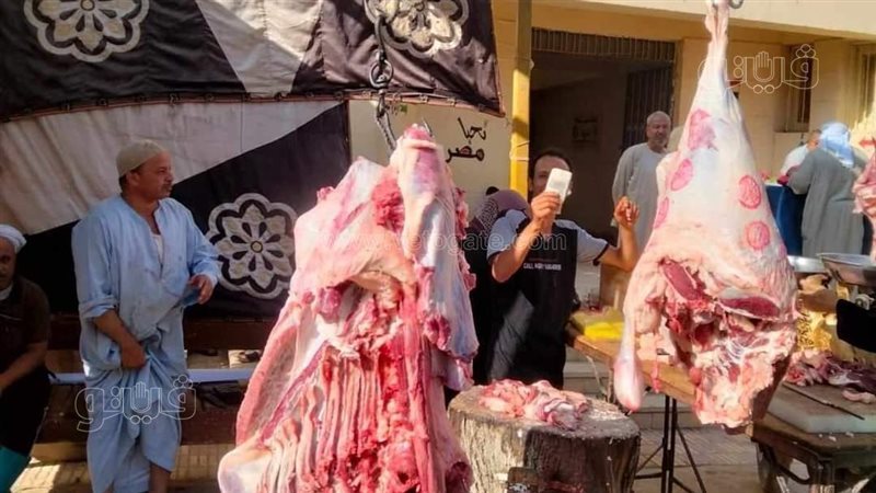 منافذ بيع لحوم بالمنيا،