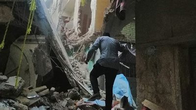 لجنة هندسية لمعاينة عقار حدائق القبة المنهار والعقارات المجاورة