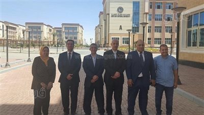لجنة من الأعلى للجامعات تزور كلية الصيدلة بجامعة بني سويف الأهلية
