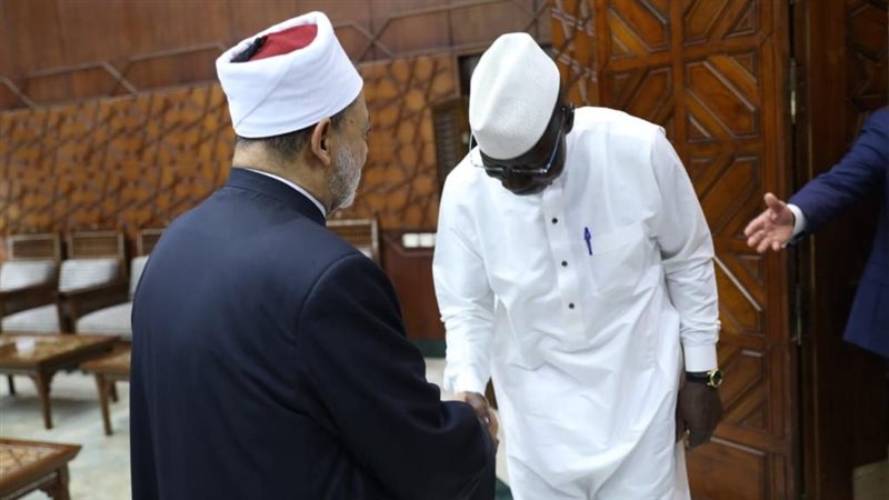 شيخ الأزهر مع وزير