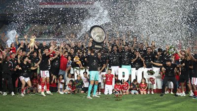 الدوري المصري، احتفال لاعبي الأهلي مع الجماهير بالفوز باللقب (فيديو)