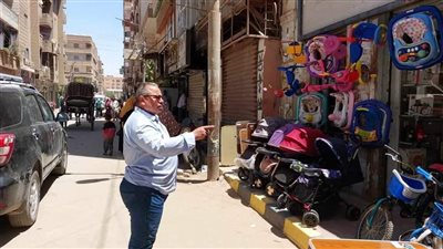 تحرير 32 مخالفة متنوعة خلال حملة مكبرة للإشغالات في مركزين بالمنيا