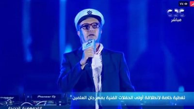 شريف مدكور يقدم حفل تامر حسني في العلمين الجديدة ( صور)