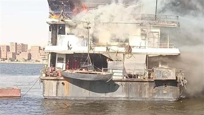 السيطرة على حريق مركب نيلي في الحوامدية دون خسائر بشرية (صور)