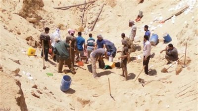 استخراج جثتي المنقبين عن الآثار في مزرعة بالإسماعيلية بعد يومين (صور ) 