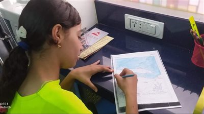 أتوبيس المكتبة المتنقلة بالبحيرة يشارك في القوافل السكانية بقرى حياة كريمة (صور)