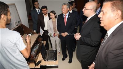 محافظ بني سويف وسفير كوريا الجنوبية يتفقدان الجامعة التكنولوجية