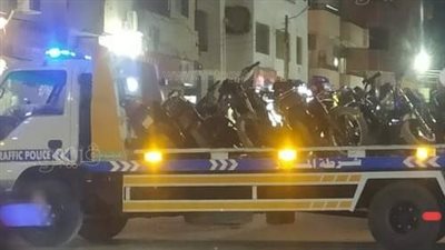حملات مرورية مكثفة لضبط المخالفين من قائدي الدراجات البخارية بالوادي الجديد 