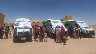 قوافل طبية مجانية ضمن مبادرة حياة كريمة بقرى الداخلة في الوادي الجديد