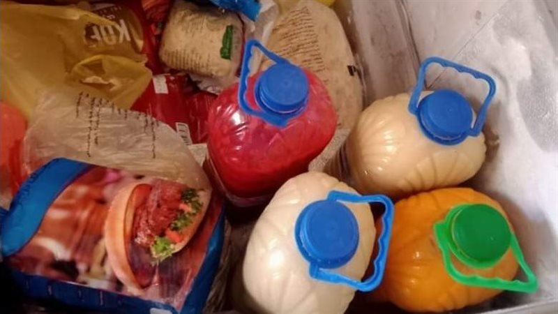 ضبط أغذية وعصائر