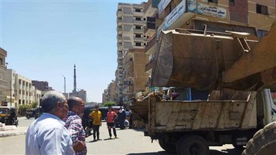 حملات مكثفة لرفع الإشغالات بمراكز المنيا