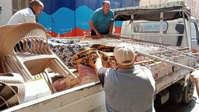 رفع 1033 حالة إشغال طريق في البحيرة (صور)