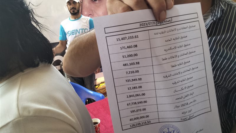 أرصدة نقابة المهن