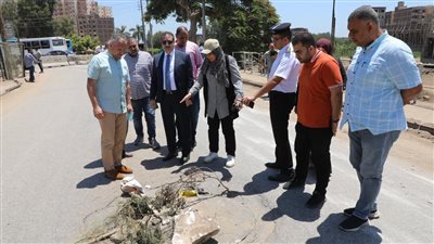 محافظ المنوفية يتفقد هبوط كوبري القاصد ويوجه برصف محور جديد