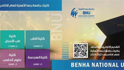فتح باب التقديم الإلكتروني بجامعة بنها الأهلية، تعرف على الكليات