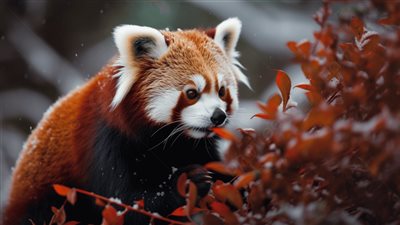 ولادة صغيرين من نوع الباندا الحمراء المهددة بالانقراض في فرنسا