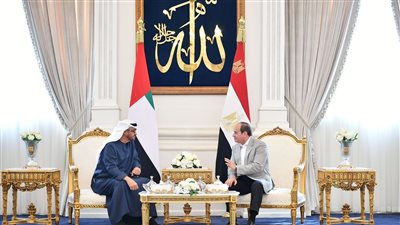 السيسي وبن زايد يتبادلان التهانى بمناسبة حلول عيد الفطر