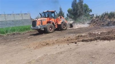 إزالة 6 حالات تعد على أراضي زراعية وأملاك الدولة في كفر الشيخ والحامول