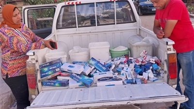 تموين العجمي في الإسكندرية تضبط منتجات ألبان وسجائر مجهولة المصدر