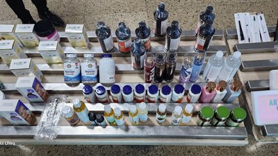 ضبط راكبة حاولت تهريب كمية من مستحضرات التجميل بمطار القاهرة