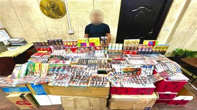 ضبط 1.5 مليون قطعة صاروخ ألعاب نارية و6 لصوص وسيدة لارتكاب جرائم السرقات بالقاهرة