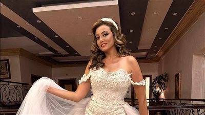 بشرى بفستان زفاف في كواليس 