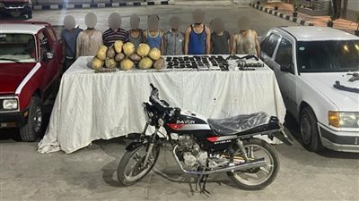 القضاء على بؤرة إجرامية مسلحة لتجارة المخدرات في كفر سعد 