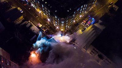 حريق قرب مطار رئيسي على مشارف موسكو